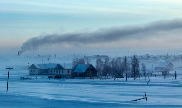 Oymyakon, l’un des villages les plus froids du monde. Avec Verkhoyansk, il détient les records de températures les plus basses d’Asie, enregistrés dans la République de Sakha, en Russie