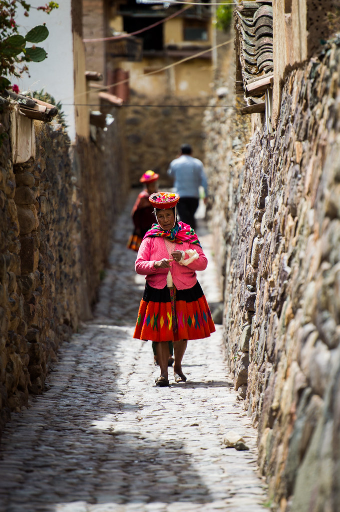 Vue d’un quartier habité de l’ancienne cité inca d’Ollantaytambo